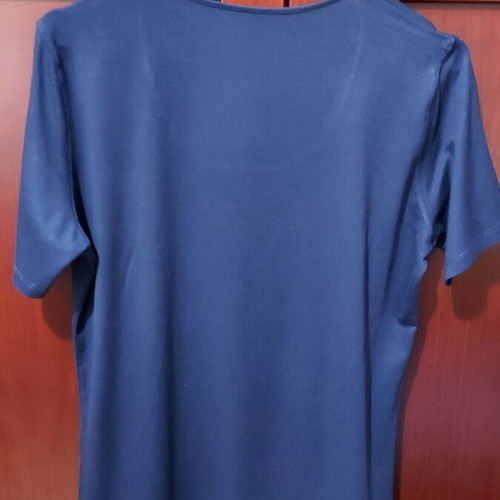 Summer blouse with embroidered beads like new, blue and purple
