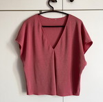 Rib summer blouse pink used, size M