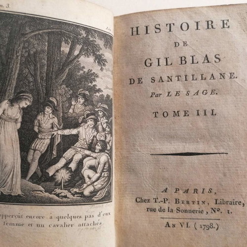 Book Histoire de Gil Blas de Santilliane used, volumes 3 and 4