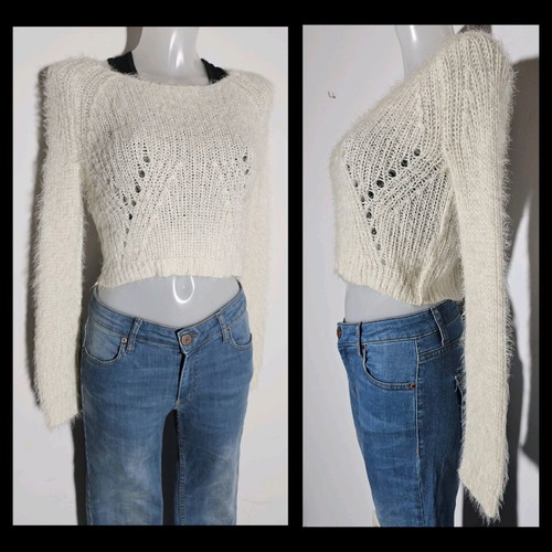 Divided knitted top by H&M like new, soft, ecru color