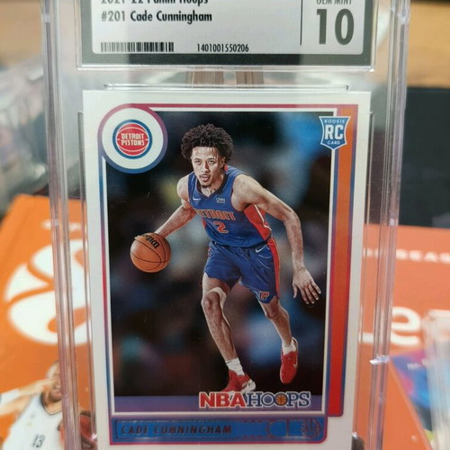 Cade Cunningham Rookie Card CSG Grade 10 Gem Mint NBA Hoops used