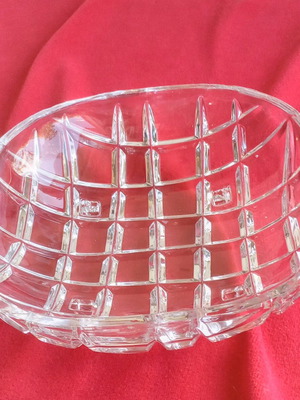 Vintage small crystal serving platter like new
