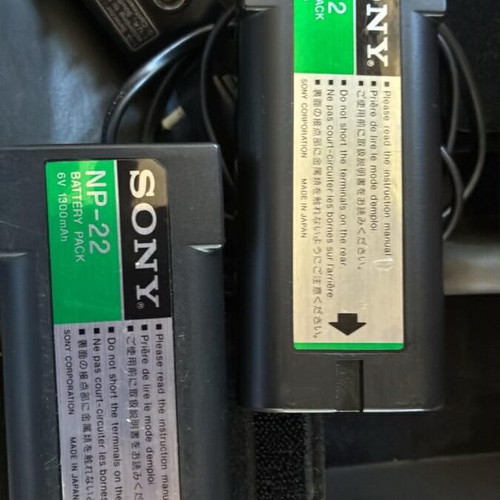 Sony NP-22 battery packs used, vintage collectible, pack of 2