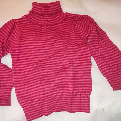 Kids' turtleneck shirt and red pants set used, age 2