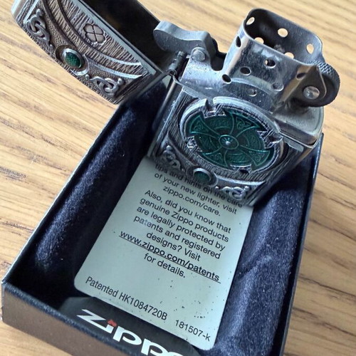 Zippo used Celtic Green Cross lighter