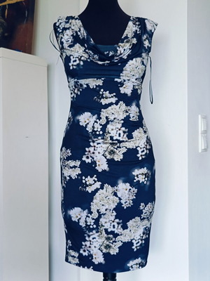 Phase Eight new navy blue floral dress, XS