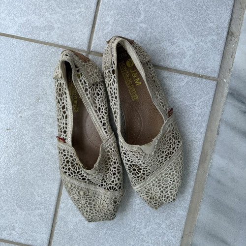 Toms espadrilles used, cream, size 37