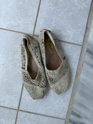 Toms espadrilles used, cream, size 37