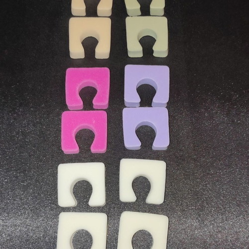 Cuccio Pro Toezees pedicure toe separators new, pack of 12 pastel colors