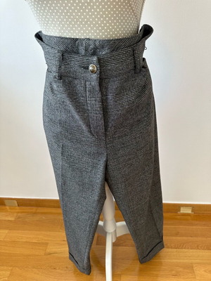 Checked gray fabric pants size 42 like new