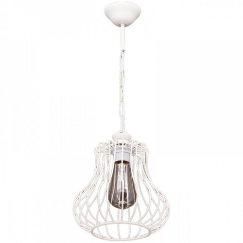 Metal white ceiling light new, single bulb pendant