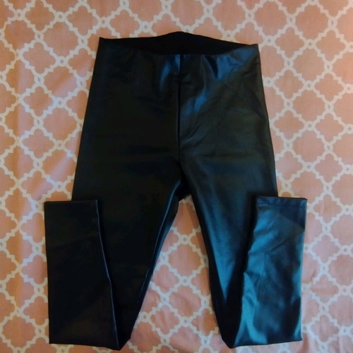 Black leather leggings from Tezenis