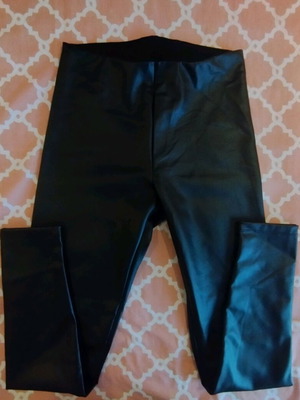 Black leather leggings from Tezenis
