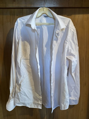 Long Sleeve Button Shirt XXL White used