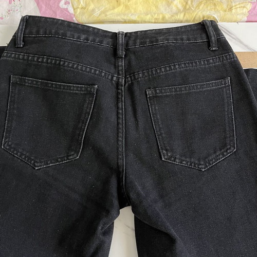 Shein Black Wide Low-Rise Jeans XS Like New