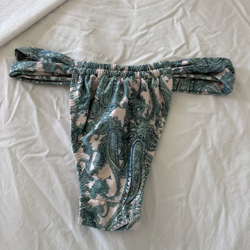 Vassia Kostara bikini set like new, turquoise, bottom small top medium