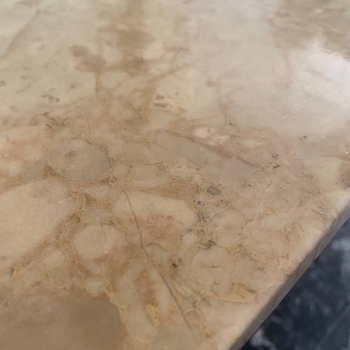 Coffee table marble wooden carved used