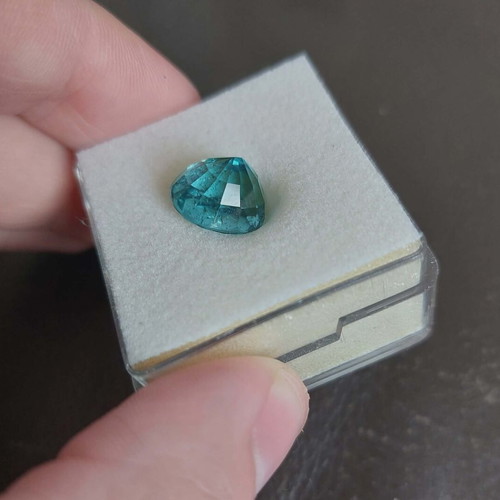 Tourmaline new, sea blue, 7.8 ct, oval cut from Afghanistan