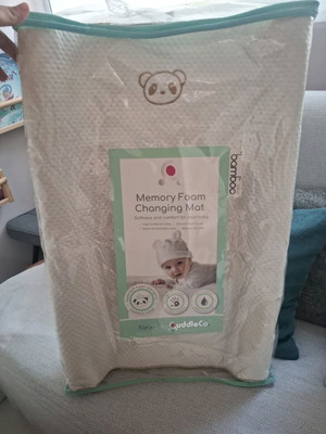 Memory foam changing mat waterproof with washable cover