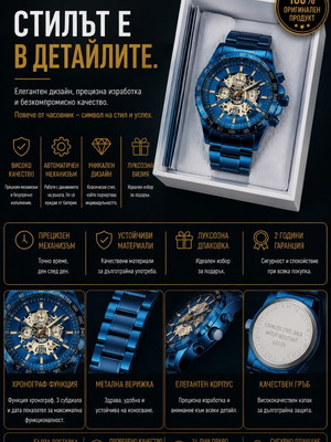 Modern men's wristwatch new