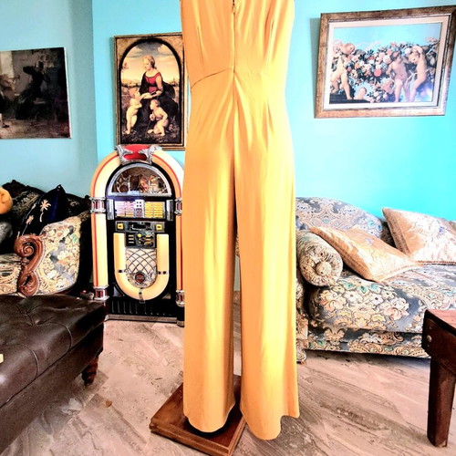 Nina Leonard jumpsuit like new, yellow, small