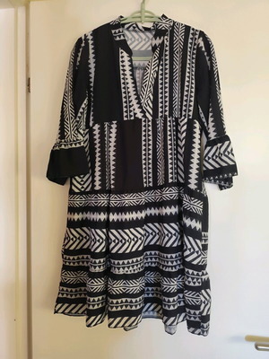 Boho Mini/Midi Dress with Tribal Patterns like new