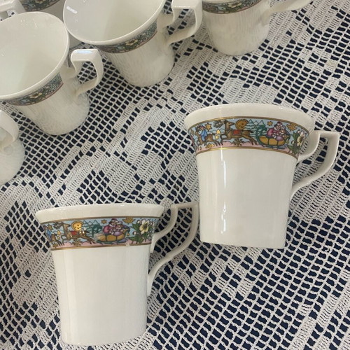 Villeroy&Boch Henrich Chine Bone Cups new, pack of 11, Christmas design