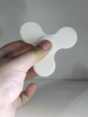 Fidget Spinner new, white, 3D printed