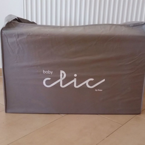 Clic baby cot used, portable 0-6 months, beige