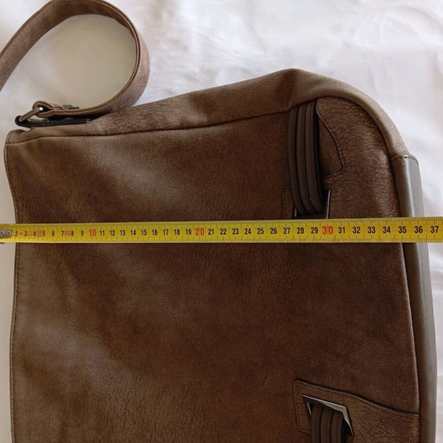 Women's crossbody bag used, light brown, large capacity