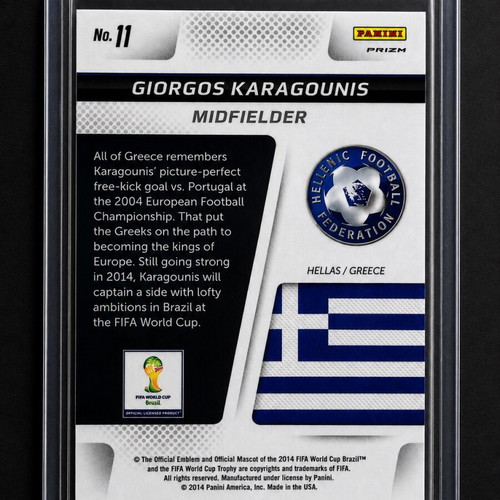 Panini Prizm FIFA World Cup Brazil 2014 Cup Captains Giorgos Karagounis card near mint