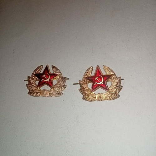 Military hat insignia 1970, set of 2 pieces