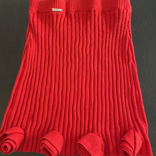 Combos Knitwear mini skirt like new, red, size M