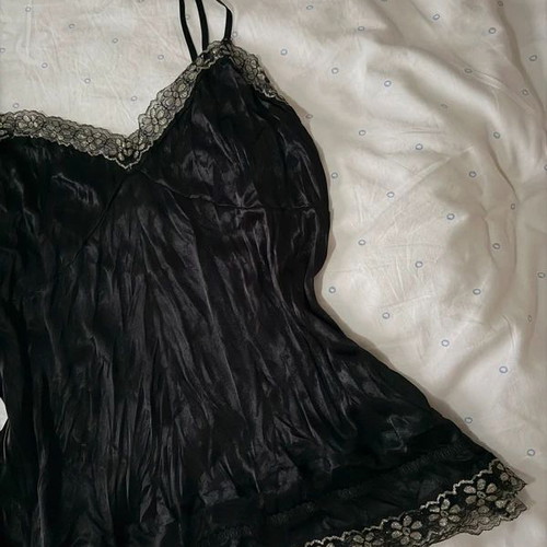 Zara cami top like new, black with gold lace, size M