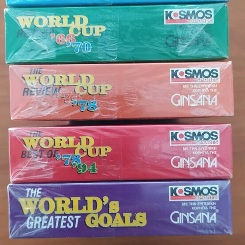 World Cup VHS tapes 1958-1994 new, rare collection 5 pcs