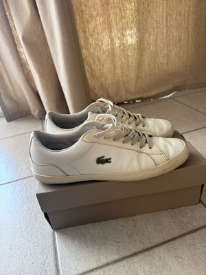 Lacoste sneakers used, size 42.5, white