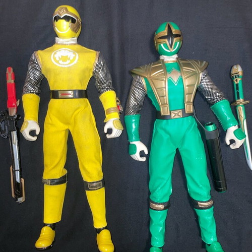 Power Rangers Ninja Storm action figures used, pack of 2, 30+ cm