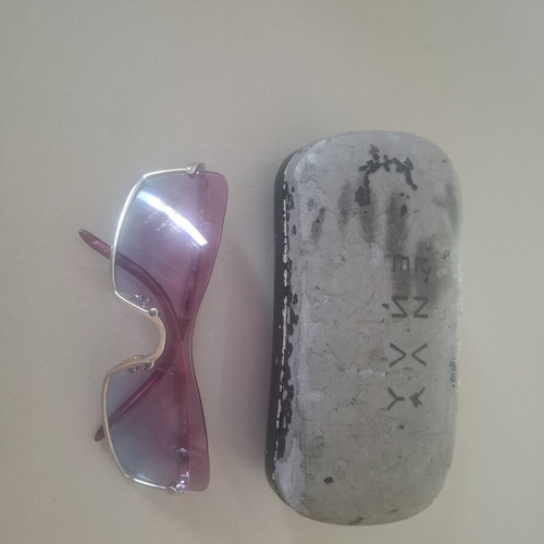 Envy vintage sunglasses used, Y2K shield pink purple gradient