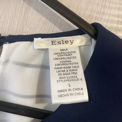 Esley striped mini dress with collar size Small like new