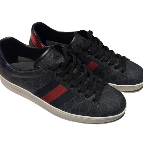 Gucci Ace sneakers used, black with blue and red details