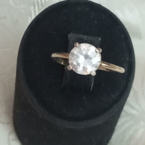 Momopetro 925 silver ring with zircon, used, size 54.5