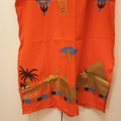 Ethnic Caftan Dress Egypt Theme new, orange