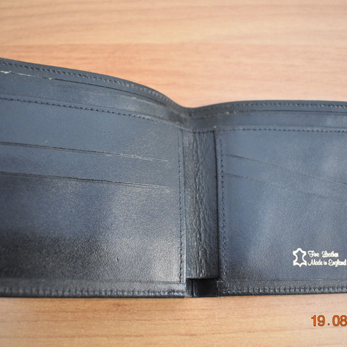 Silk Cut men's wallet unused, black leather