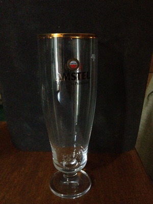 Amstel beer glass stemmed like new