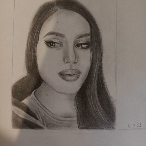 Girl Sketch handmade, like new