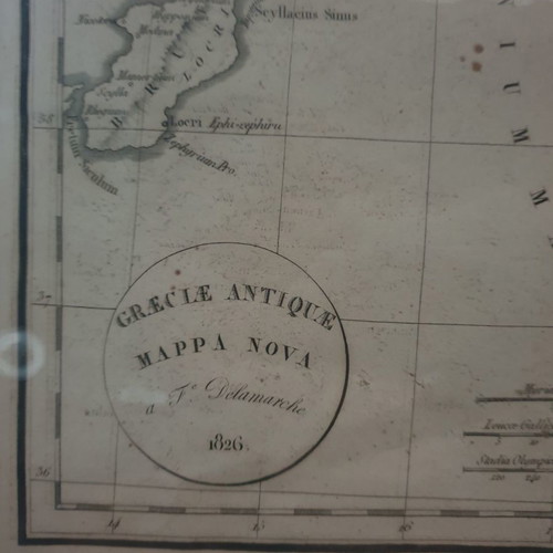 Grecle Antique Mappa Nova 1826 map new collectible with numbering