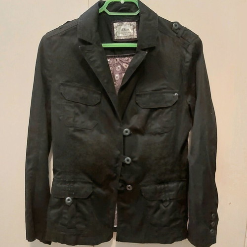 S.Oliver casual jacket black like new, utility style