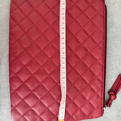 Terranova red clutch bag like new with quilted design