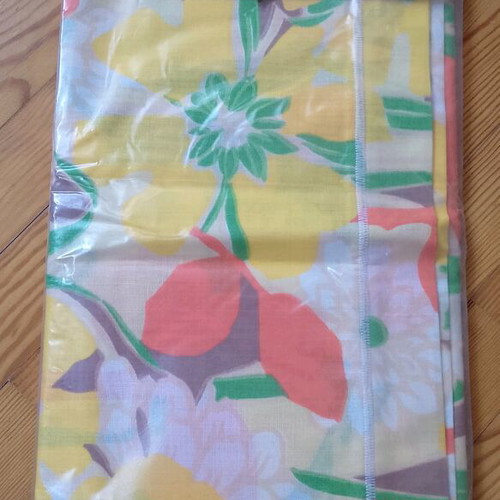Authentic mid-century design bed sheet for single bed new