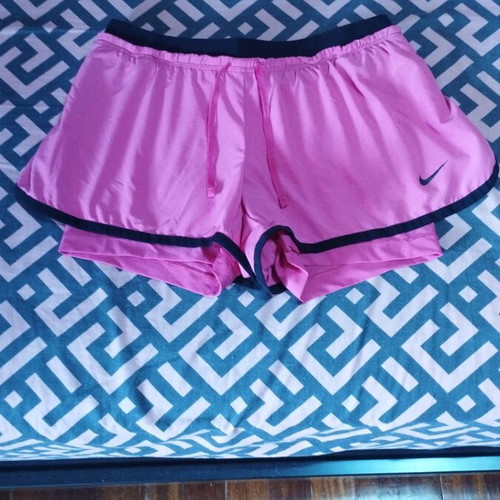 Nike women's shorts with built-in leggings like new, pink, size S